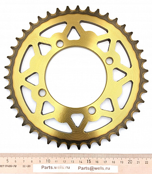 Звезда ведомая (венец) 428H-43Т, сталь, закаленные зубья PIT BIKE 125-190 4х92х76 (WW0532)
