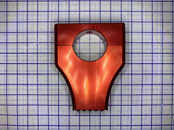 Крепление руля нижнее CNC красное WELS RT (310020016001)