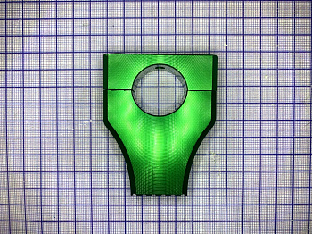 Крепление руля нижнее CNC зелёное WELS RT (310020016003)