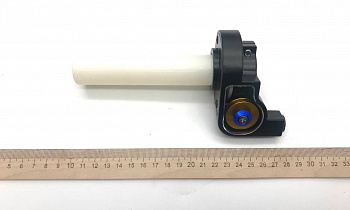 Ручка газа CNC Open, серебрянная, универсальная, ф=22мм (WW0742)