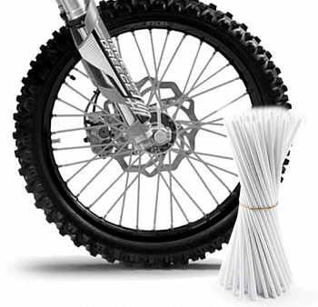 Накладки на спицы, Spoke Skins, белые, L=238, 35шт набор (WW0969)