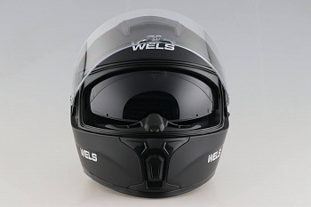 Шлем WELS M66, двойной визор, DOT (M62 A) (Чёрный матовый, S)