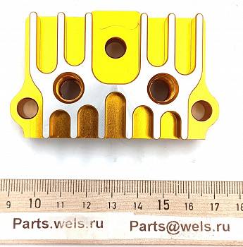 Плата масляная под радиатор масл. охлажд. CNC, оранжевая, с прокладкой. YX125. YX140 (WW0611)